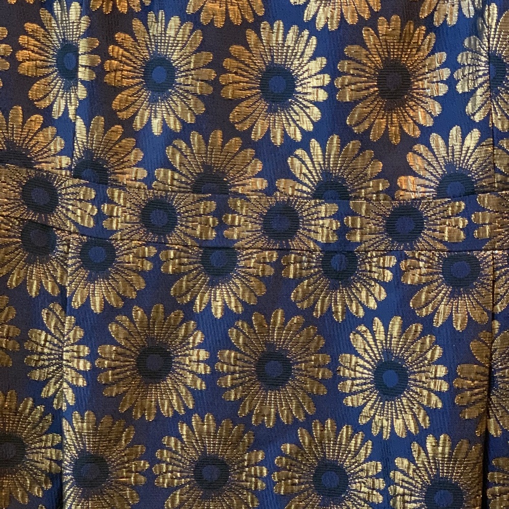 Boden Blue and Gold Floral Dress